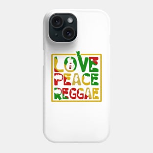 Rasta Love, Peace and Reggae Design Phone Case