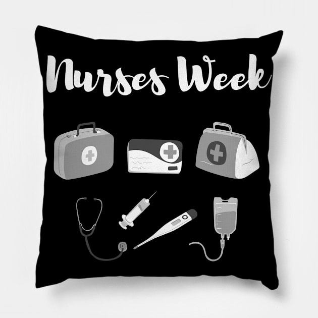 Nurses Week. Happy National Nurses Week Pillow by topsnthings