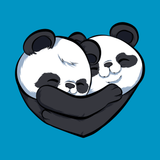 cute, funny and loving pandas T-Shirt