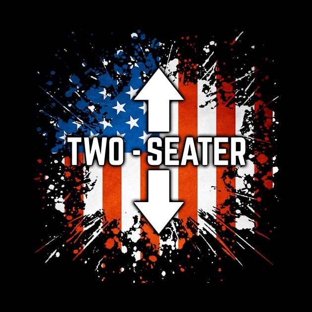 Two Seater American Flag by paola.illustrations