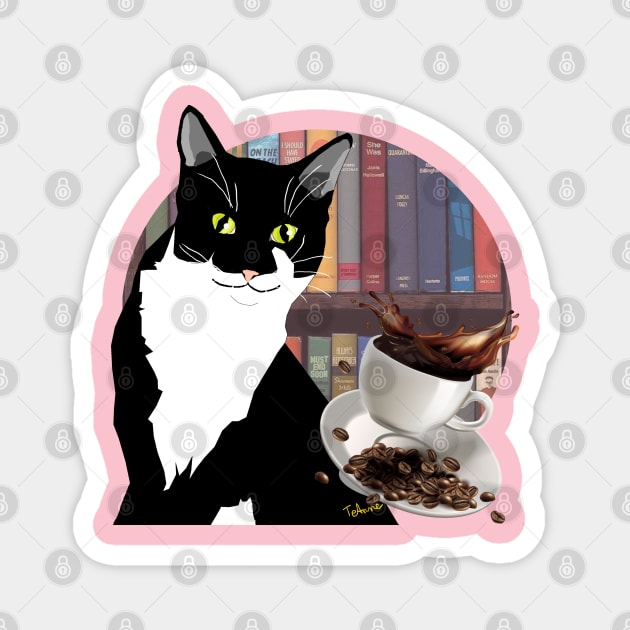 Life Is Better With Coffee Cats And Books What else is needed  Copyright TeAnne Magnet by TeAnne