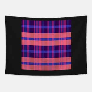 Vaporwave Aesthetic Iagan 2 Hand Drawn Textured Plaid Pattern Tapestry