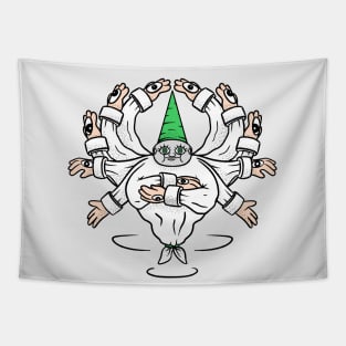 Whimsical Elf Green Hat Guy - Biblically Accurate Tiktok Tapestry