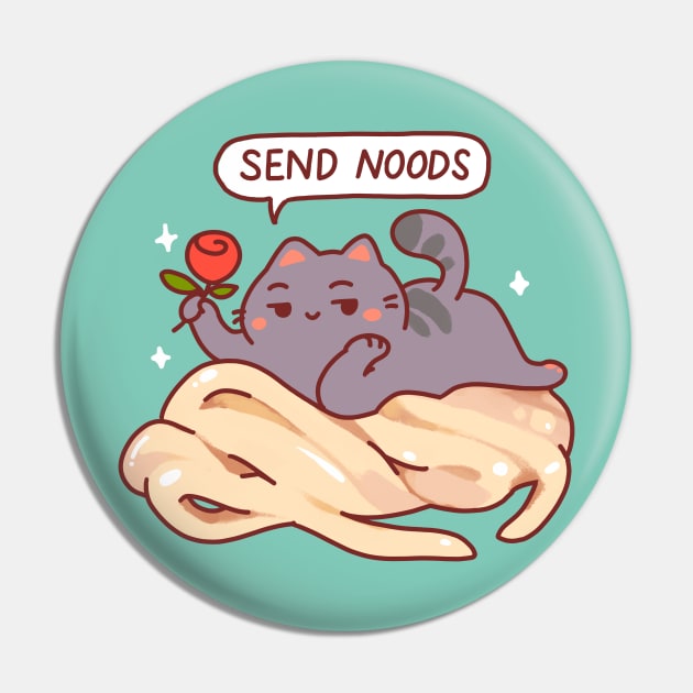 Send Noods Romantic Cat Pin by vooolatility