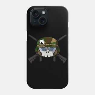 Military crew Jolly Roger pirate flag (no caption) Phone Case