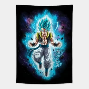 Blue Power Anime Tapestry