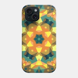 Retro Mandala Flower Yellow Orange and Green Phone Case