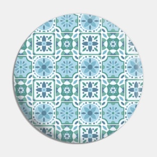 Azulejo #24- vector Portuguese Moorish pattern Pin