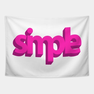 Simple (3D pink) Tapestry