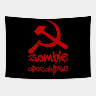 Zombie Apocalyose Funny Political Halloween Anti-Socialism Communist Horror Tapestry