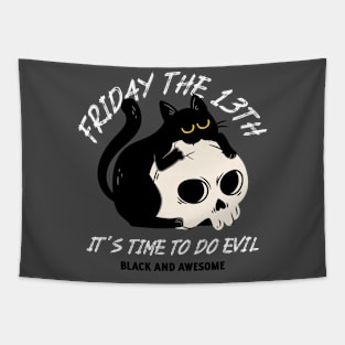 Black Cat Cats Friday The 13th Evil Tapestry