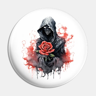 Gothic Roses Ghost #1 Pin