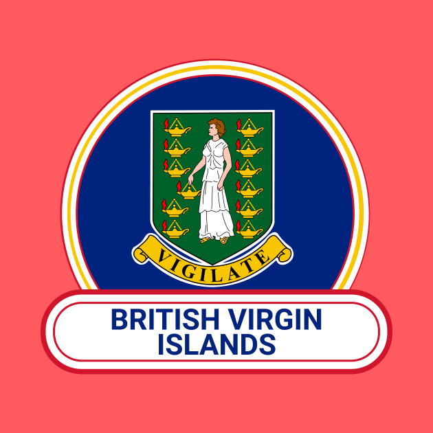 British Virgin Islands Country Badge - British Virgin Islands Flag by Yesteeyear