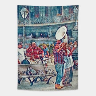 Musicians in New Orleans Tapestry