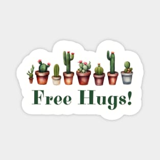 Free Hugs, cactus Magnet