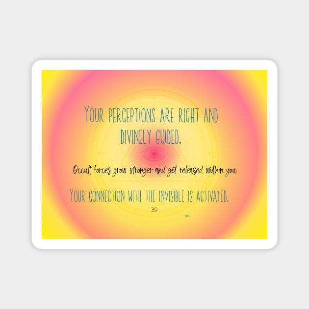 Bilbao oracle card 39 perception Magnet by YCreations