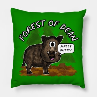 Forest Of Dean Wild Boar Funny Gloucestershire Pillow