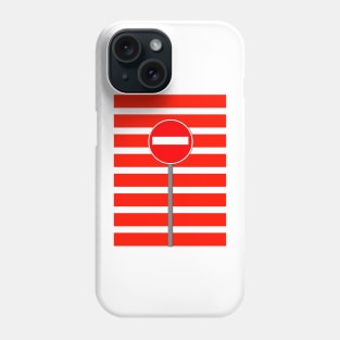 traditional NO ENTRY sign in bright red and white Phone Case