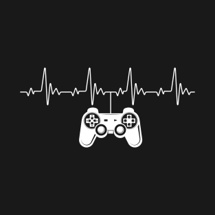 Cute Heartbeat Gamer Video Gamers Gaming T-Shirt