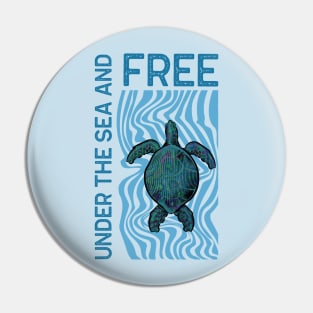 Blue Turtles Under The Sea And Free Pin