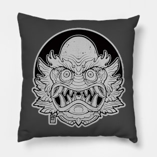 Oni From the Black Lagoon (Dark) Pillow