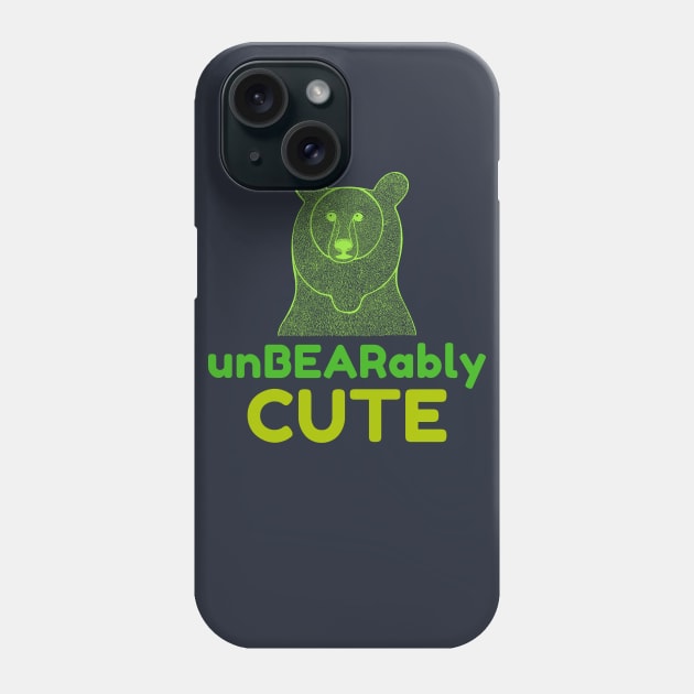 UnBEARably CUTE - green Phone Case by Green Paladin