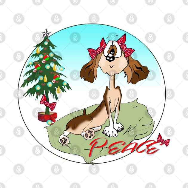 Cartoon Spaniel. Christmas. by chepea2