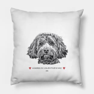 Kisses on Valentine's Day Pillow