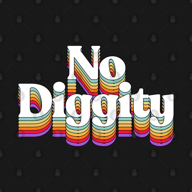 No Diggity #2 / 90s Hip Hop Rainbow Graphic Design Logo by DankFutura