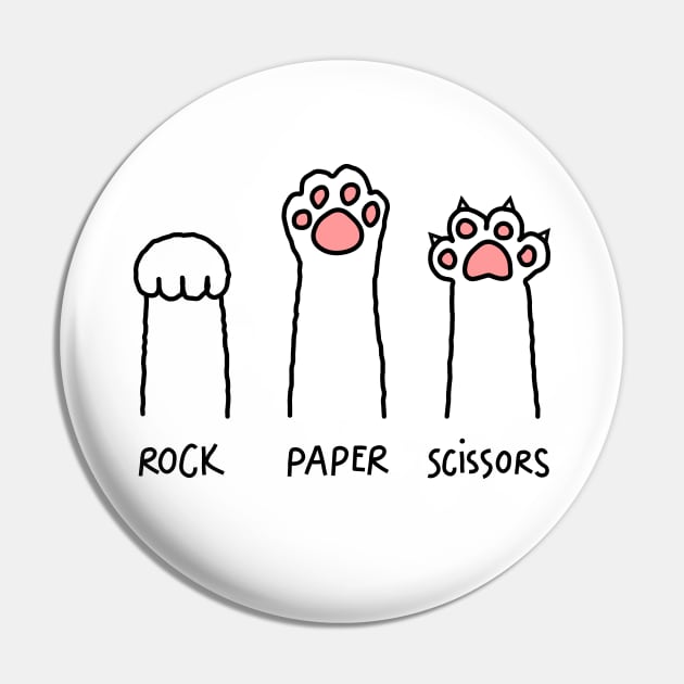 Rock Paper Scissors - Cat - Pin