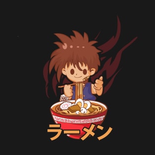 Recca Anime Ramen Mukbang Tshirt T-Shirt