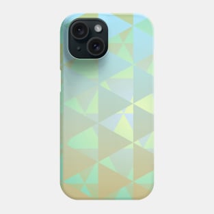 Polygonal vector background in green and gold theme, filling the frame. Phone Case