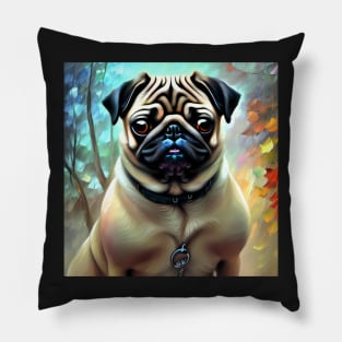 Pug Art Pillow