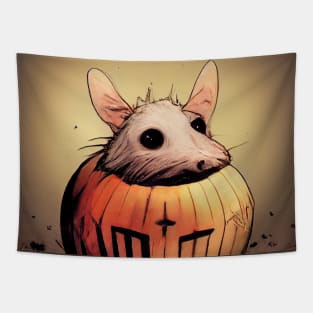 A rat in a pumpkin Tapestry