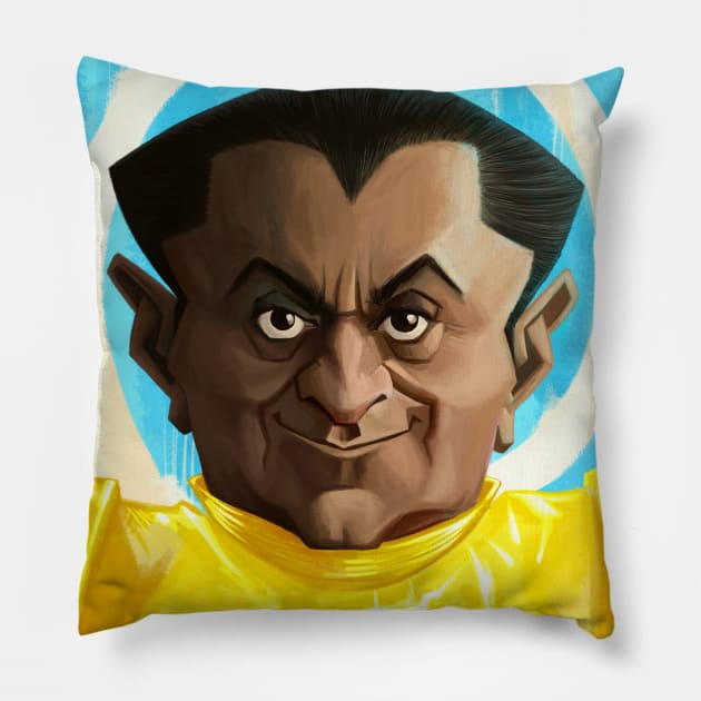 Oompa Loompa Yellow Pillow by metmangindaan