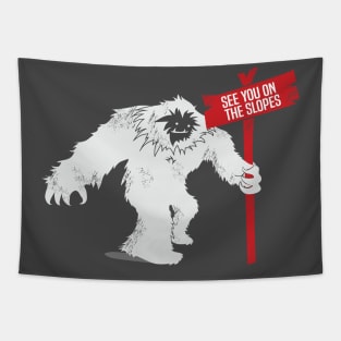 SEE YOU ON THE SLOPES Abominable Snowman Tapestry