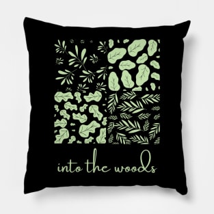 Into the Woods - Green Leaf Patterns Three Pillow