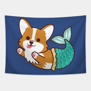 corgi mermaid2 Tapestry