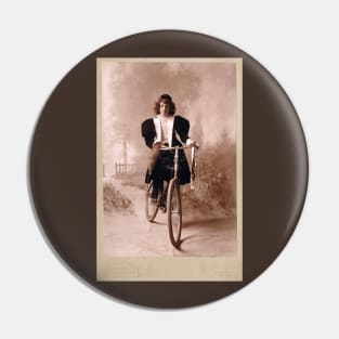 Young Boy on Bicycle Pin