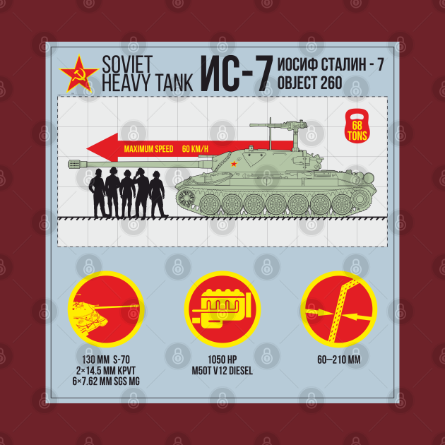 Disover Soviet heavy tank IS-7 - World Of Tanks - T-Shirt