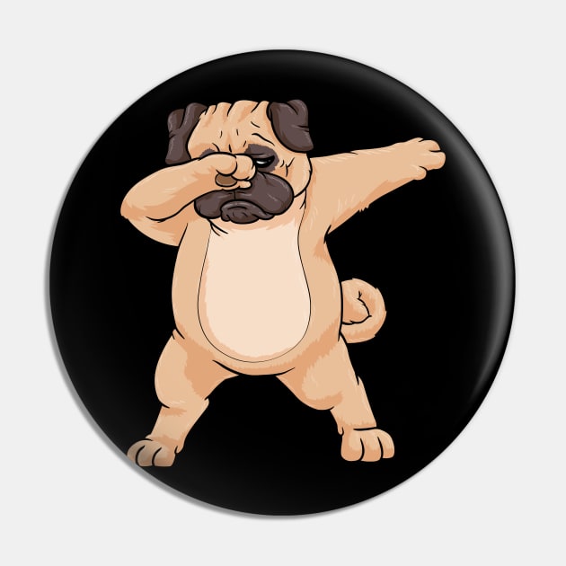 Cool dabbing pug Pin by Markus Schnabel