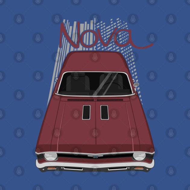 Disover Chevrolet Nova 1969 - 1972 - maroon - Chevrolet Nova 1969 1972 Maroon - T-Shirt