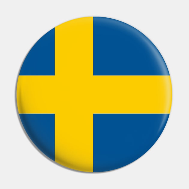 Sweden National Flag Pin by Design_Lawrence