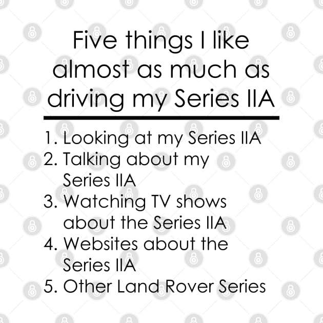 Five Things - Series IIA by FourByFourForLife