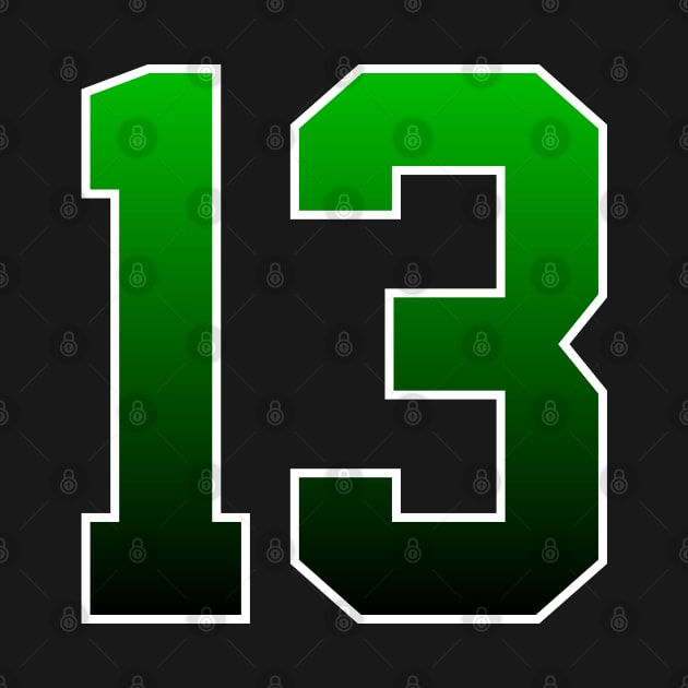 Green Number 13 by Ericokore