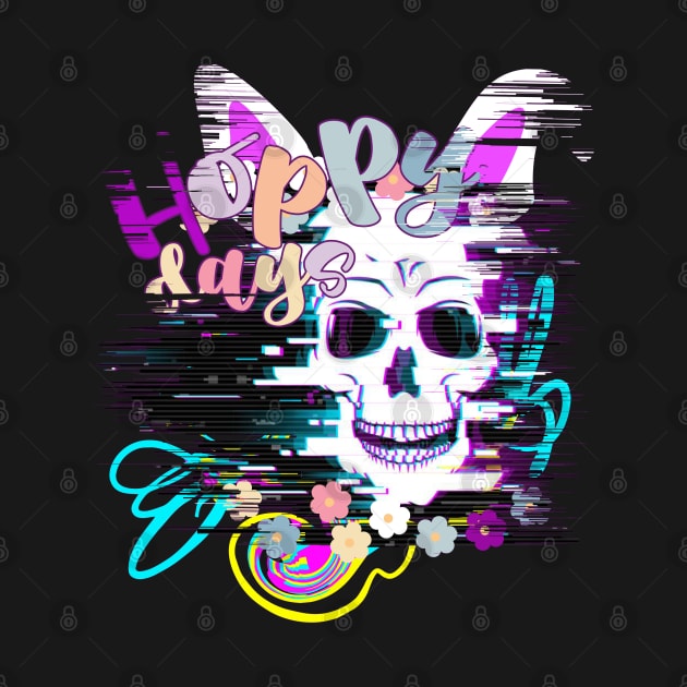 Glitch Vaporwave Aesthetic Pastel Goth Skull Glitch Art by alcoshirts