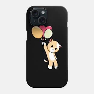 cat with balloon Phone Case