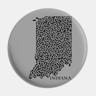 Indiana State Outline Maze & Labyrinth Pin