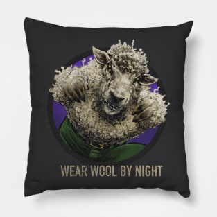 Wear-Wool By Night - distressed Pillow