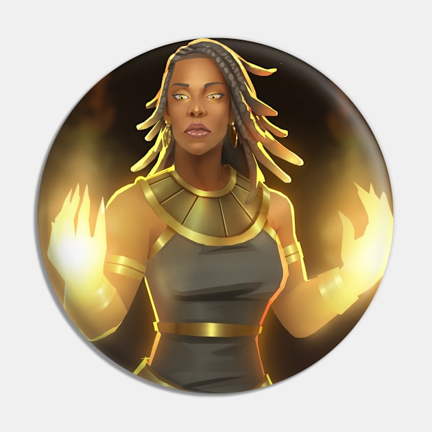 Black Goddess Collection Pin by Beckley Art